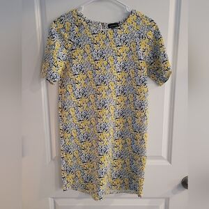 ASOS Warehouse Blue and Yellow Floral Dress